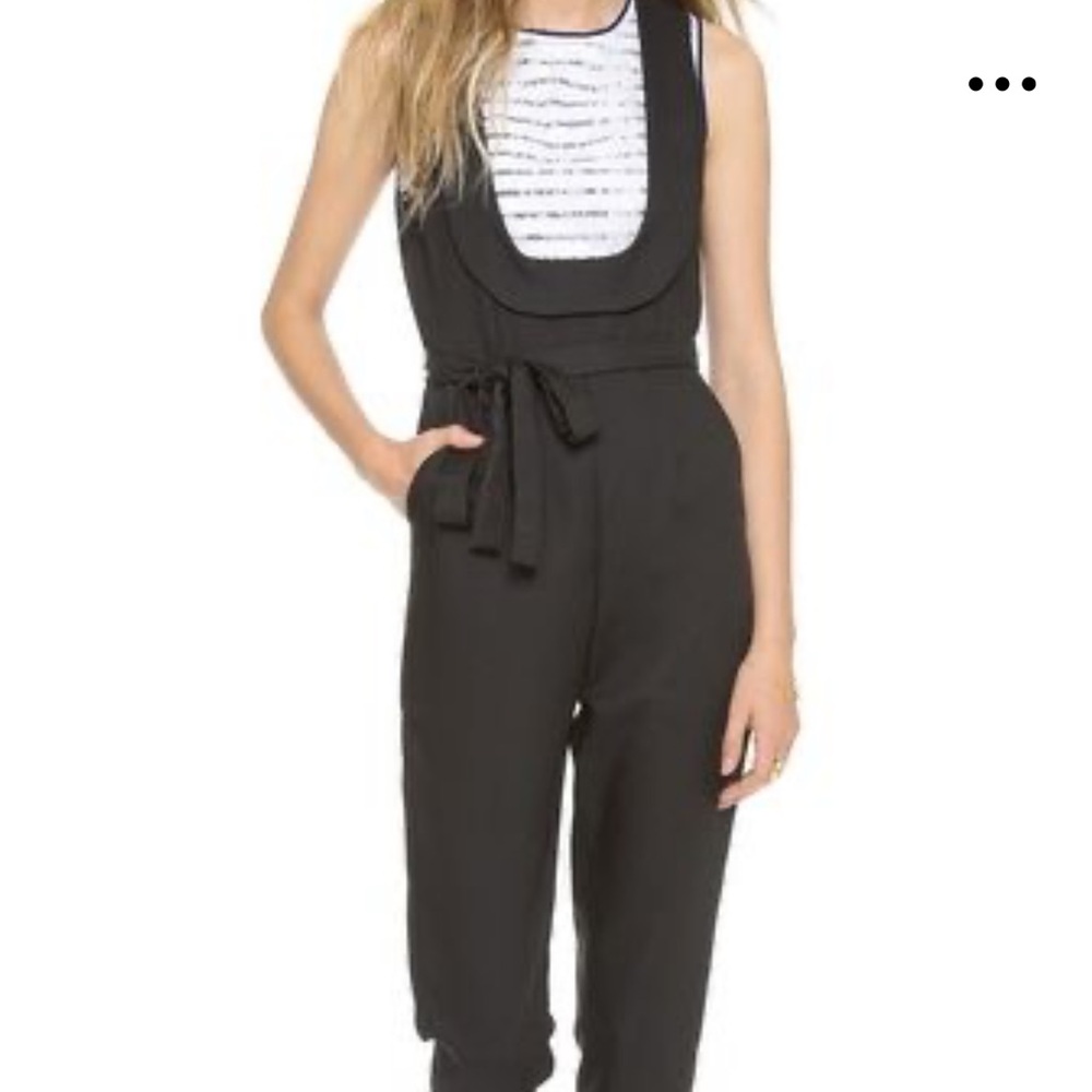 Elegant French brand, Leur Logette scoop neck Tie-Waist Jumpsuit